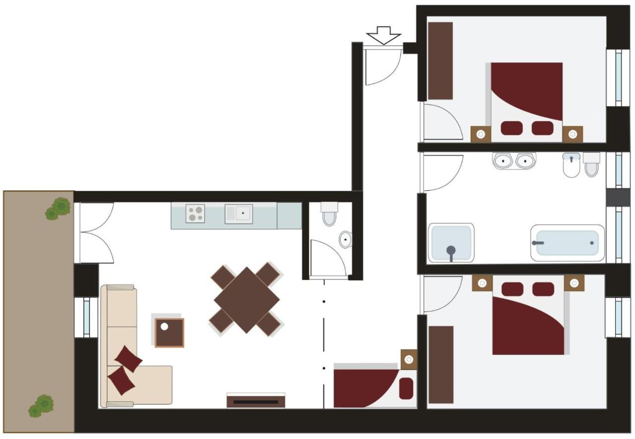 Апартаменты Tyrol Living & Cafe Нова-Леванте Экстерьер фото