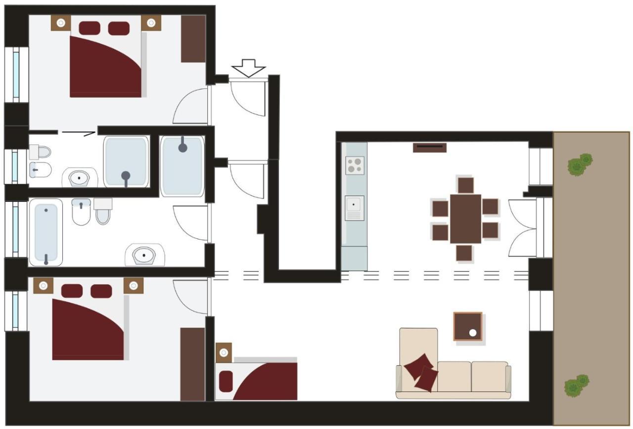 Апартаменты Tyrol Living & Cafe Нова-Леванте Экстерьер фото
