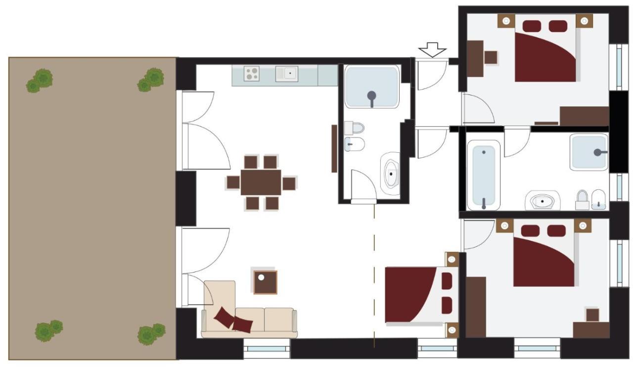 Апартаменты Tyrol Living & Cafe Нова-Леванте Экстерьер фото